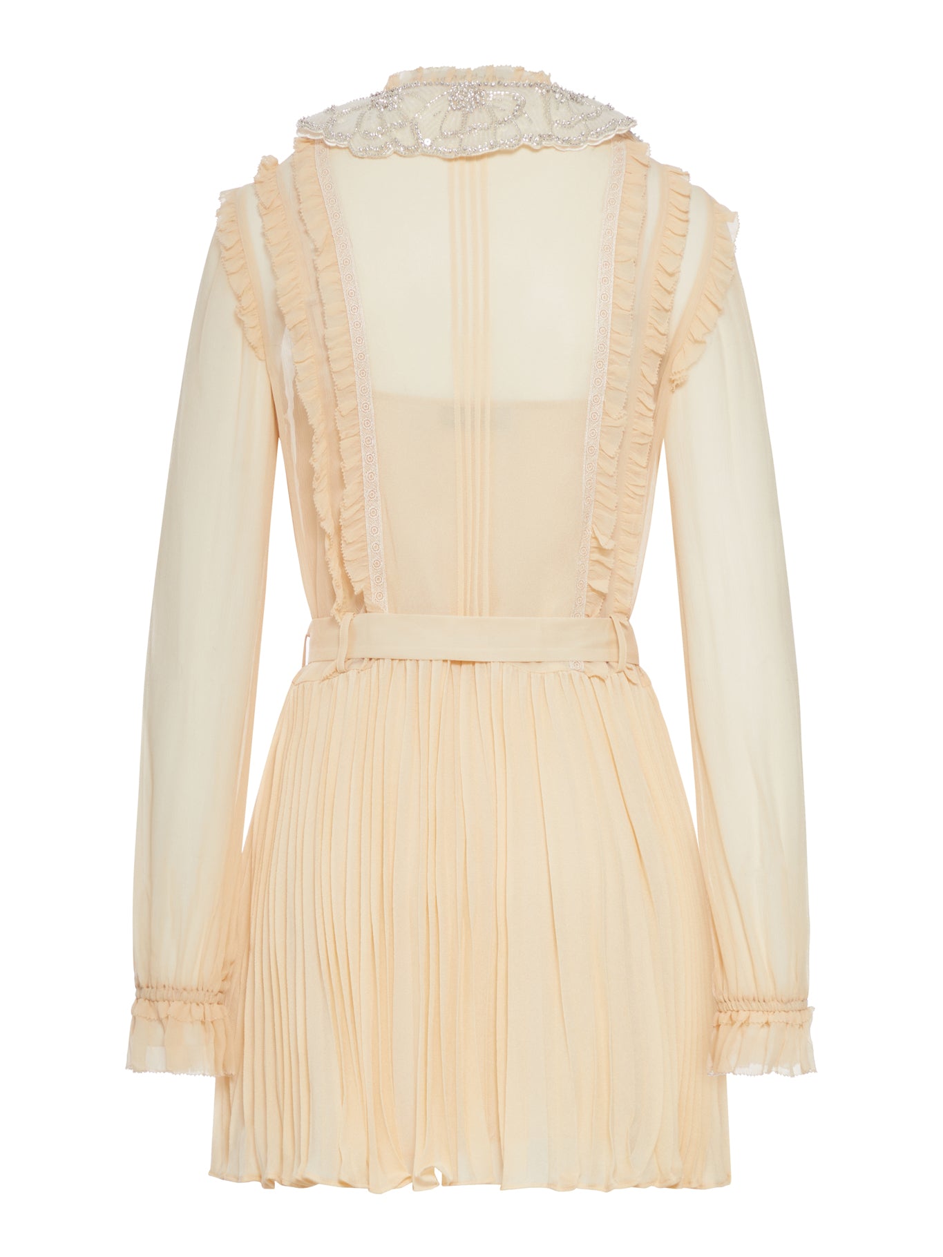 MINI ABITO IN GEORGETTE PLISSETTATA