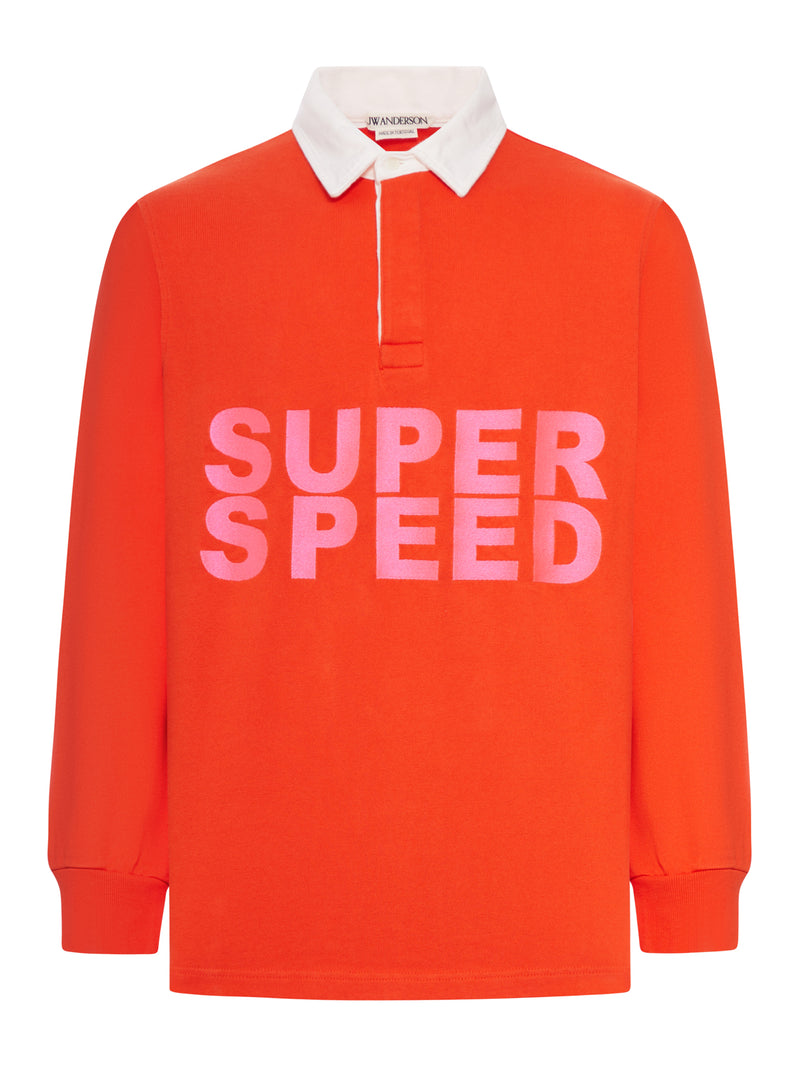 POLO RUGBY "SUPER SPEED" IN COTONE ROSSO