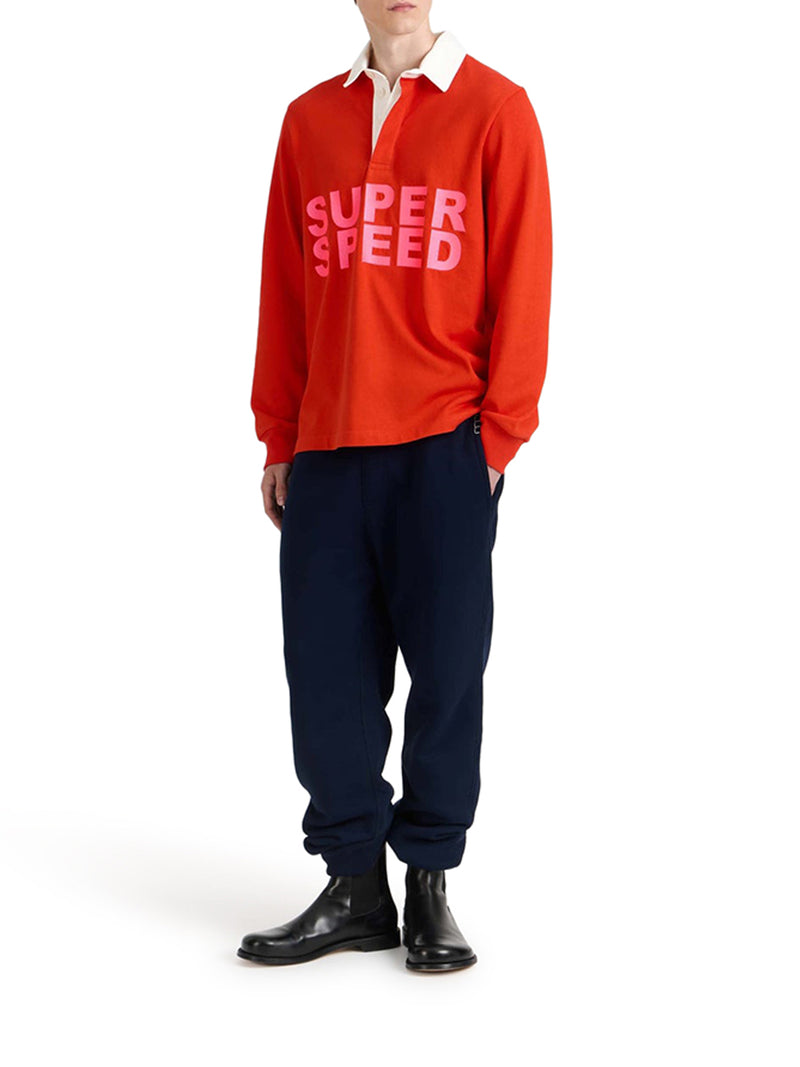 POLO RUGBY "SUPER SPEED" IN COTONE ROSSO