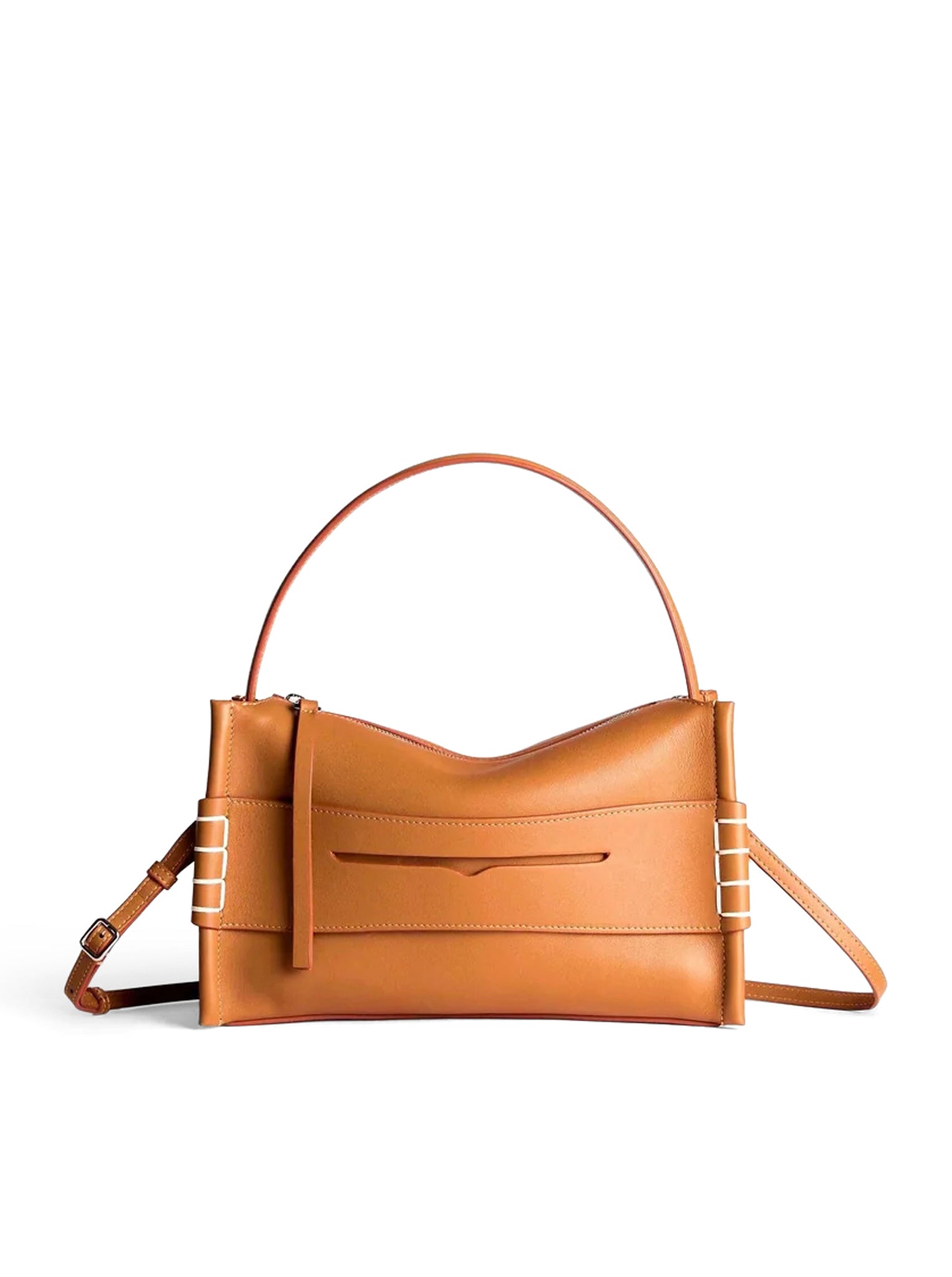 PICCOLA BORSA LOAFER IN PELLE COLOR CUOIO