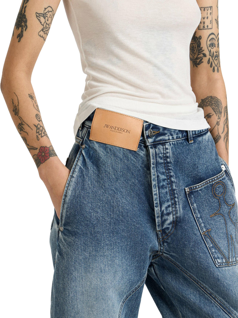 JEANS WORKEAR CON CHIUSURA DECENTRATA