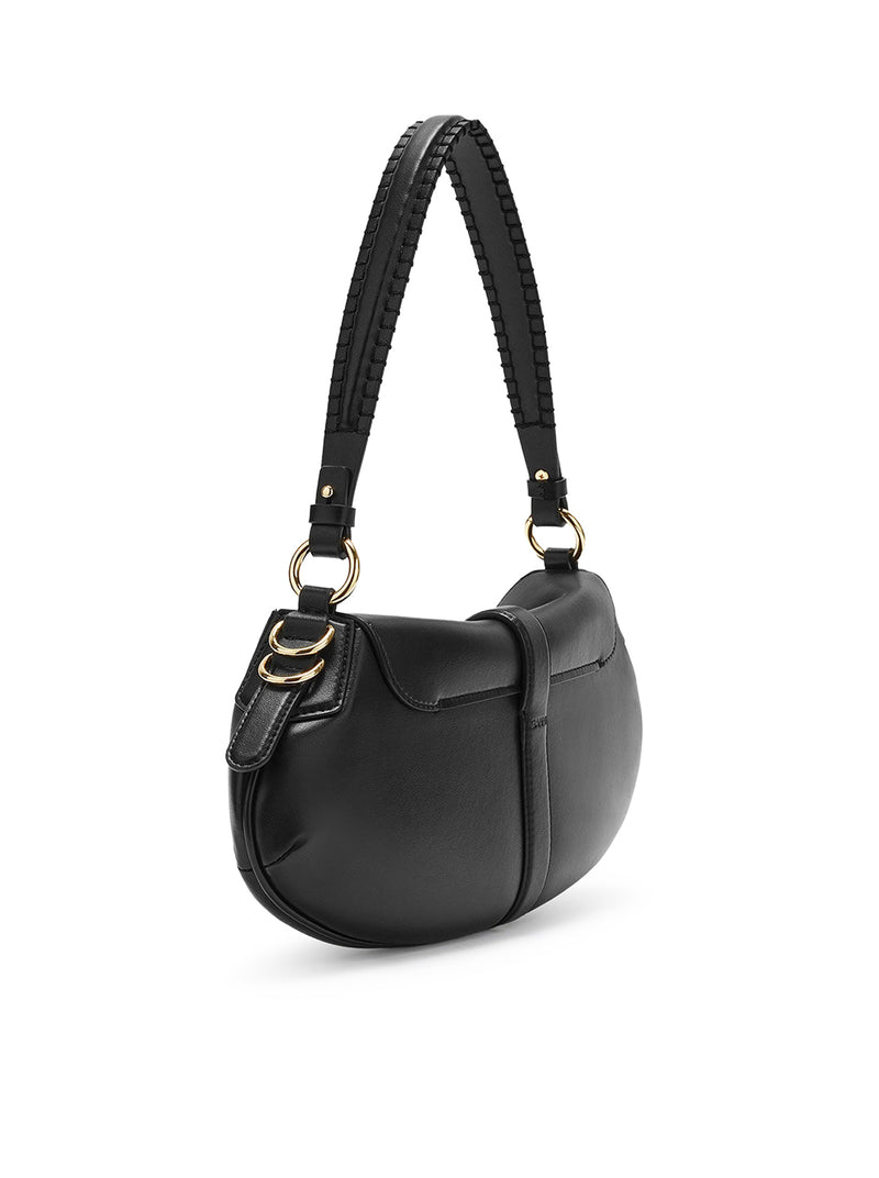 BORSA BAGUETTE B-KAT IN PELLE NERA
