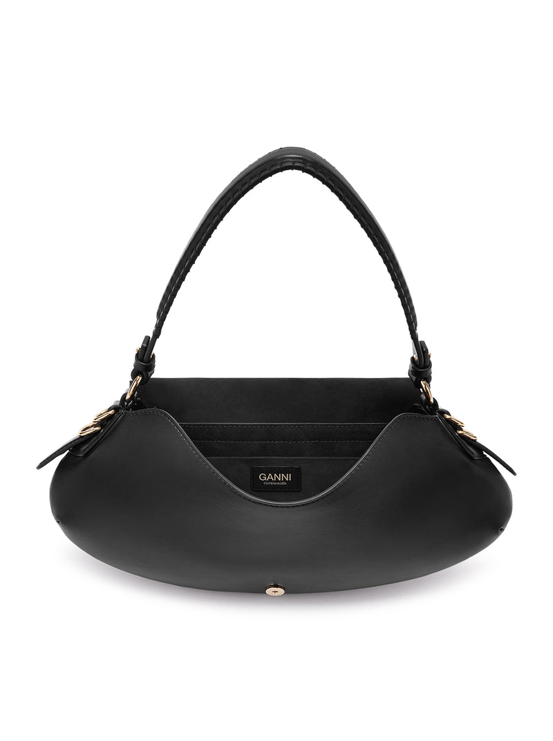 BORSA BAGUETTE B-KAT IN PELLE NERA