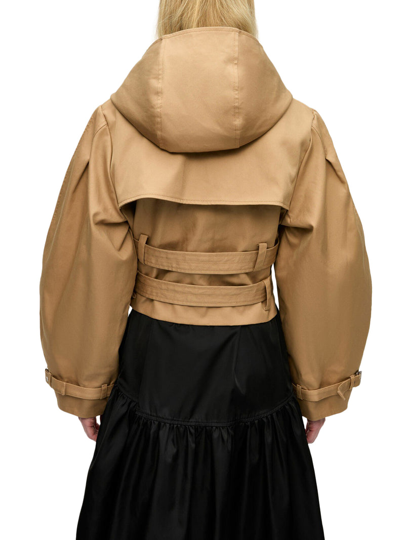 GIACCA TRENCH CORTA IN COTONE