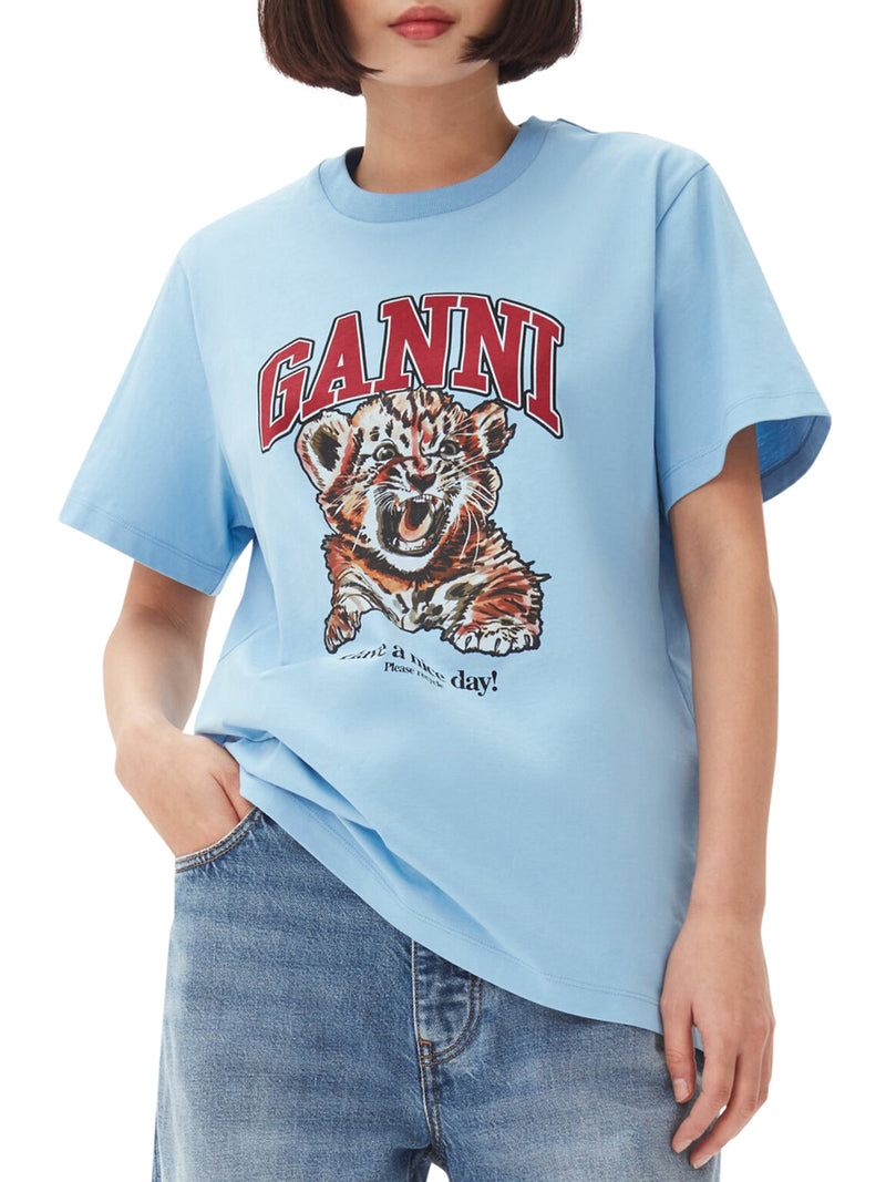 T-SHIRT IN JERSEY DI COTONE CON STAMPA TIGER