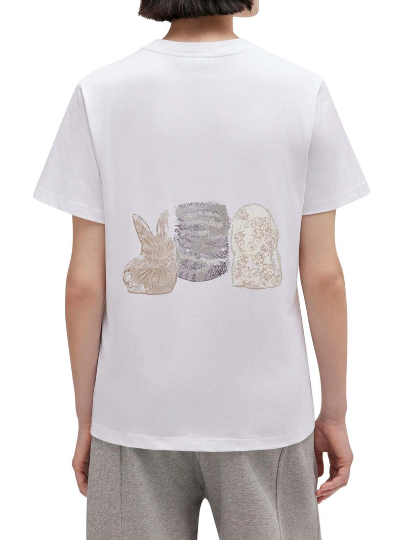 T-SHIRT IN JERSEY DI COTONE CON STAMPA ANIMALS