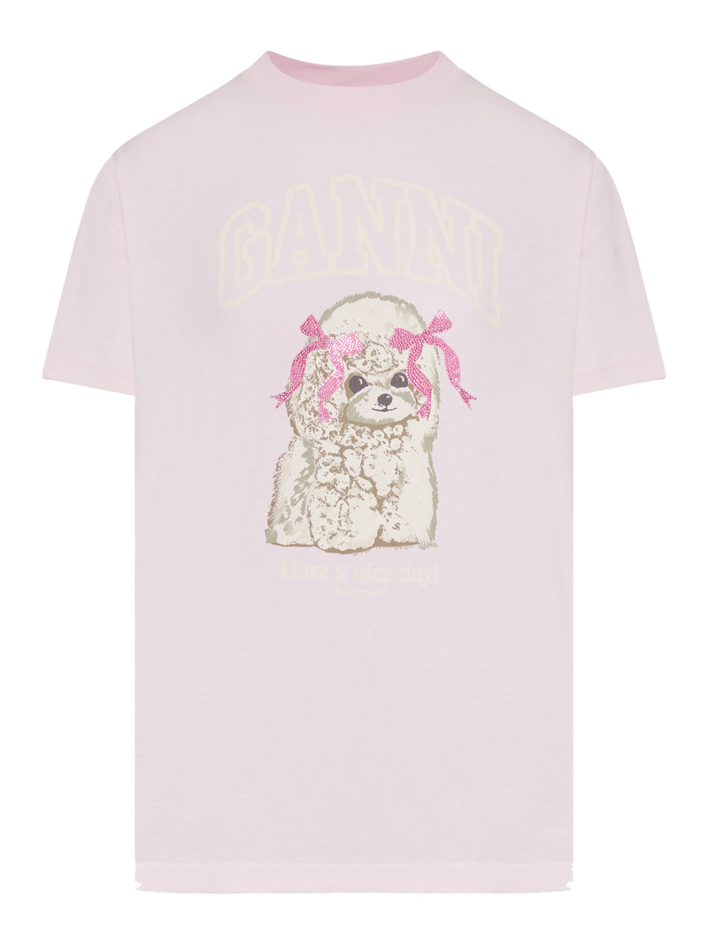 T-SHIRT IN JERSEY CON STAMPA FRONTALE