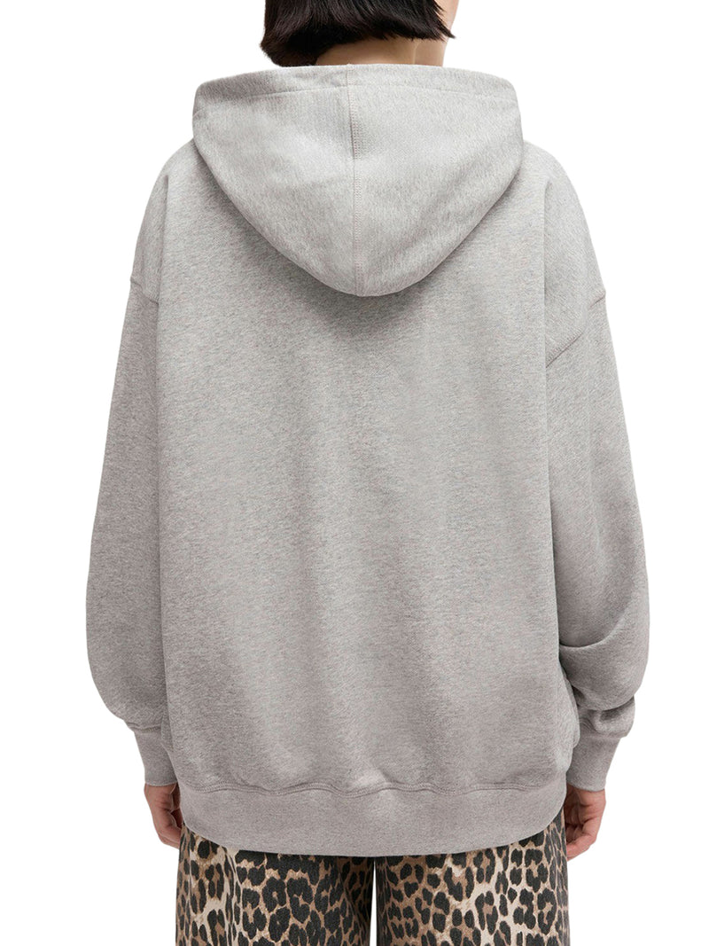 FELPA IN COTONE CON CAPPUCCIO E STAMPA