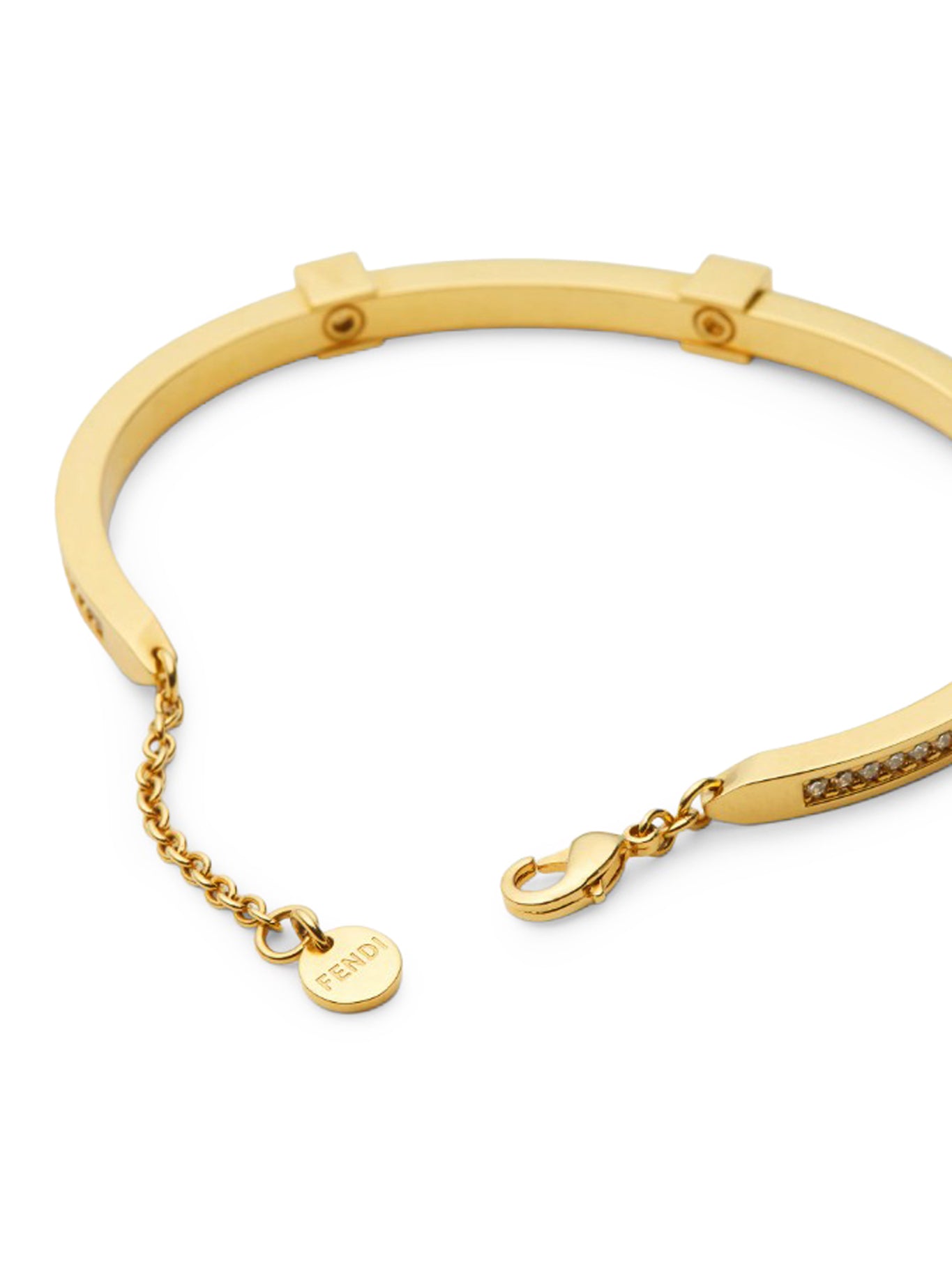 BRACCIALE FOREVER IN METALLO DORATO E CRISTALLI