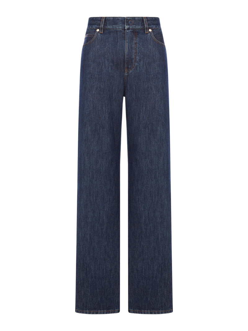 JEANS LUNGHI IN DENIM BLU SCURO
