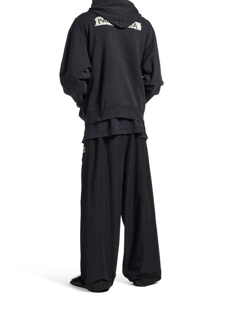 FELPA CON CAPPUCCIO E ZIP OVERSIZE MASKING TAPE DA UOMO