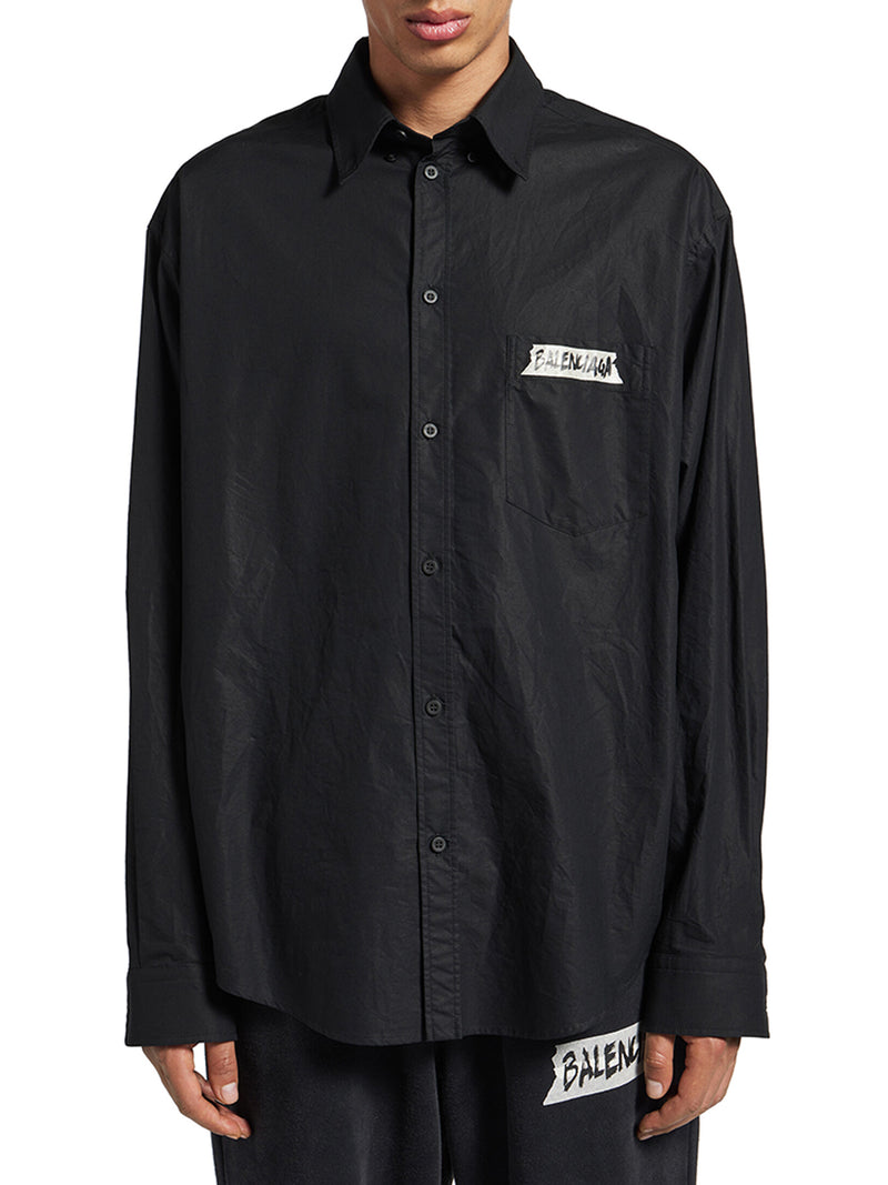 CAMICIA MASKING TAPE A MANICHE LUNGHE VESTIBILITÀ AMPIA DA UOMO