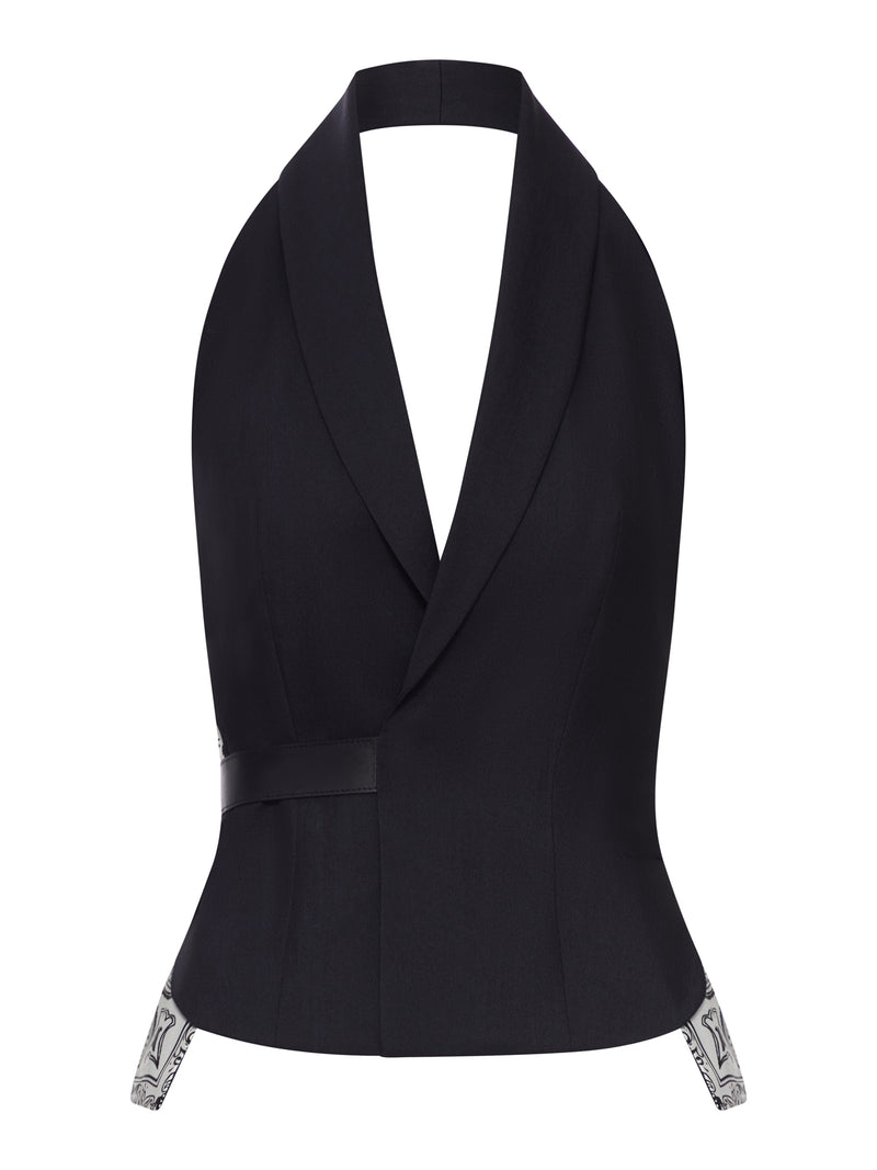 GILET SARTORIALE CON INSERTI BANDANA