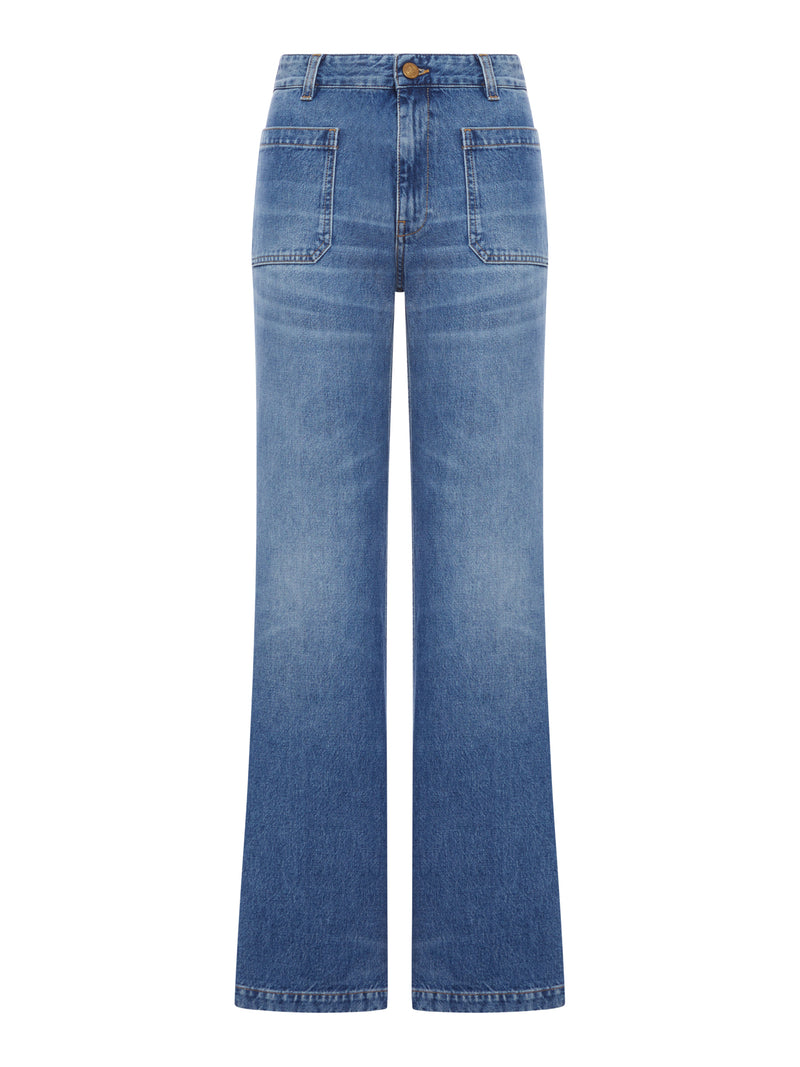 JEANS CURT IN DENIM DI COTONE