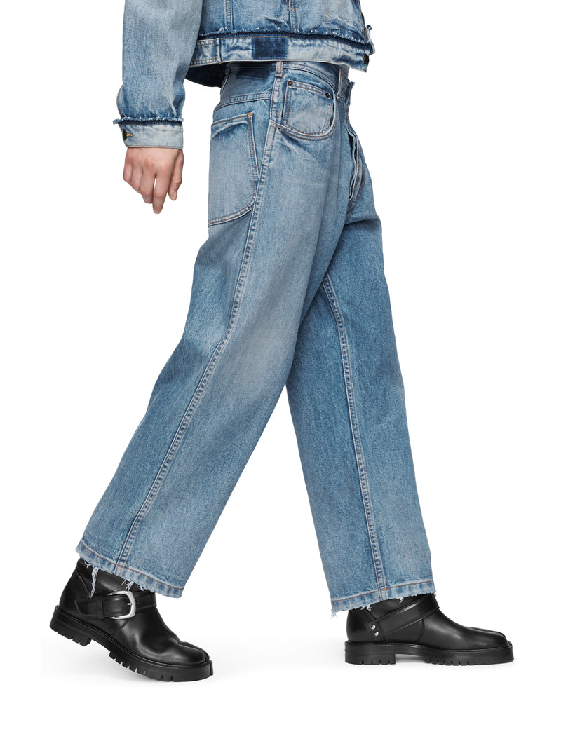 JEANS CROPPED GAMBA DRITTA IN DENIM