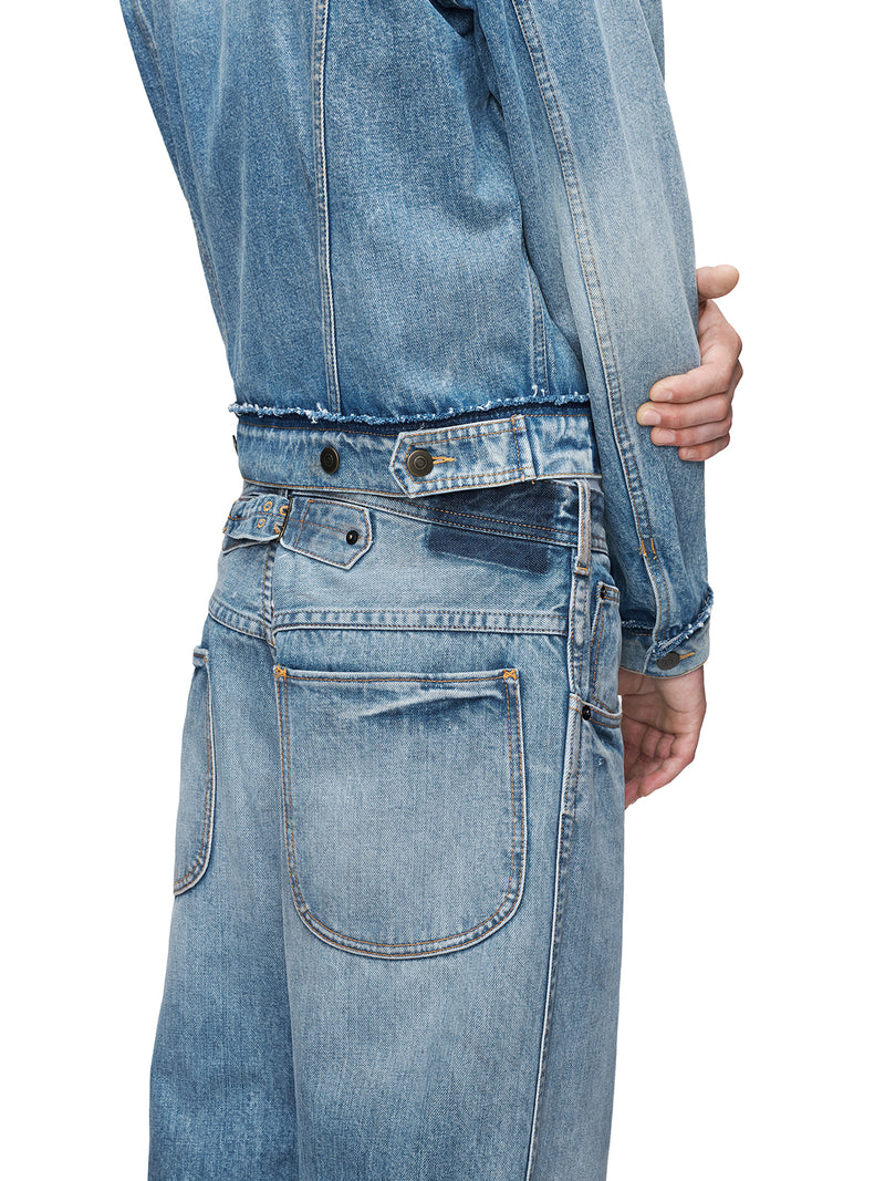 JEANS CROPPED GAMBA DRITTA IN DENIM