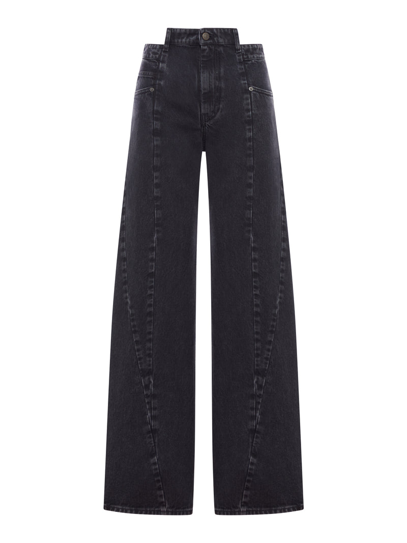 JEANS IN DENIM 5 TASCHE ASIMMETRICO