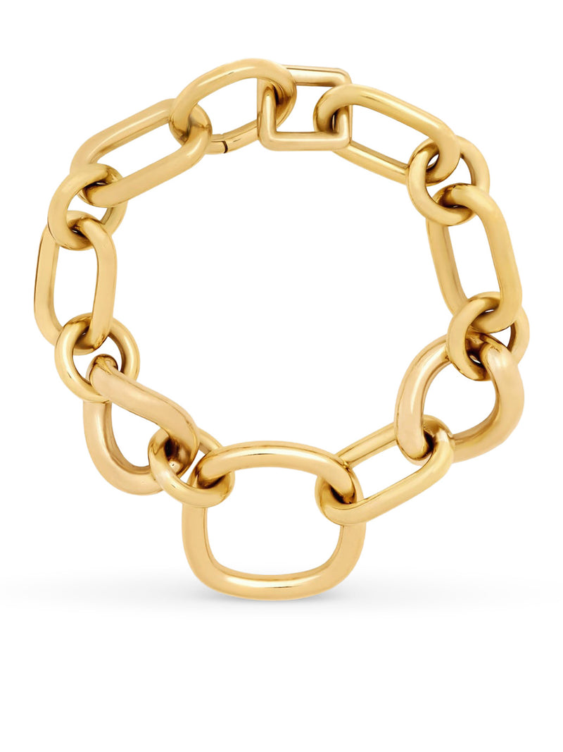 GOURMETTE SOTTILE CELINE CHARMS MODERN IN OTTONE FINITURA ORO