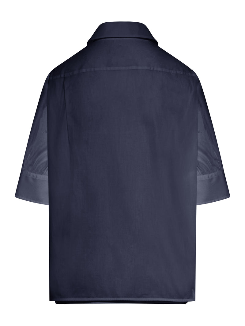 CAMICIA SEMITRASPARENTE IN COTONE