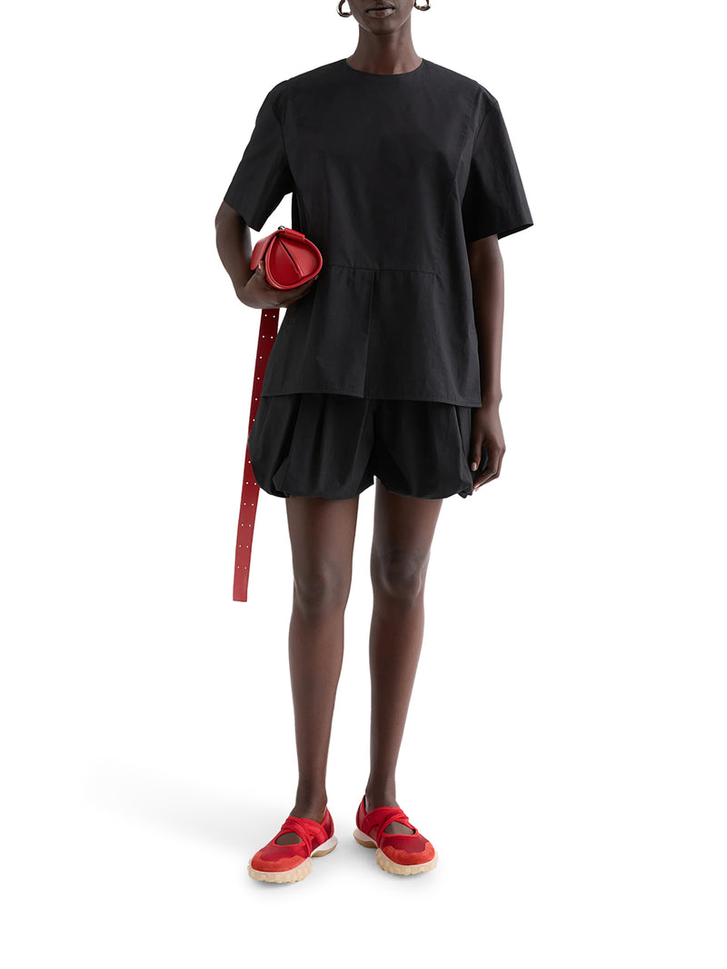 SHORT BALLOON IN POPELINE DI COTONE