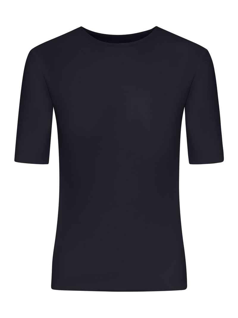 T-SHIRT A MANICHE CORTE IN CRÊPE