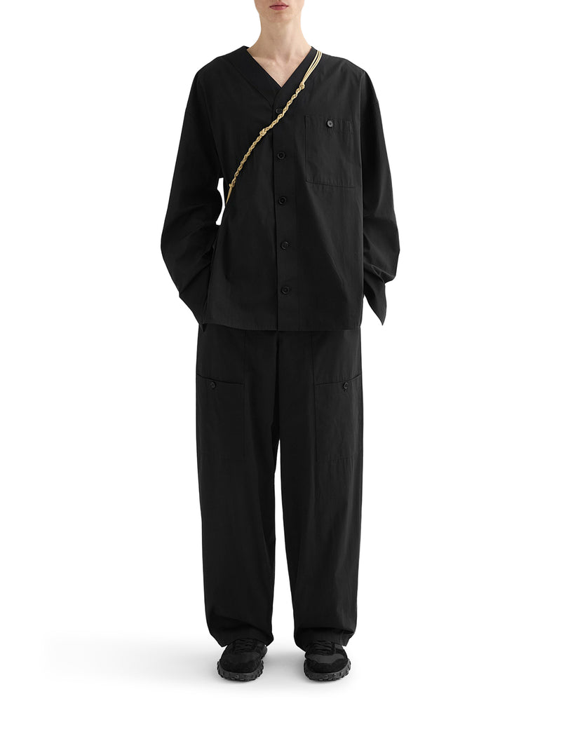 PANTALONI CARGO IN POPELINE DI COTONE