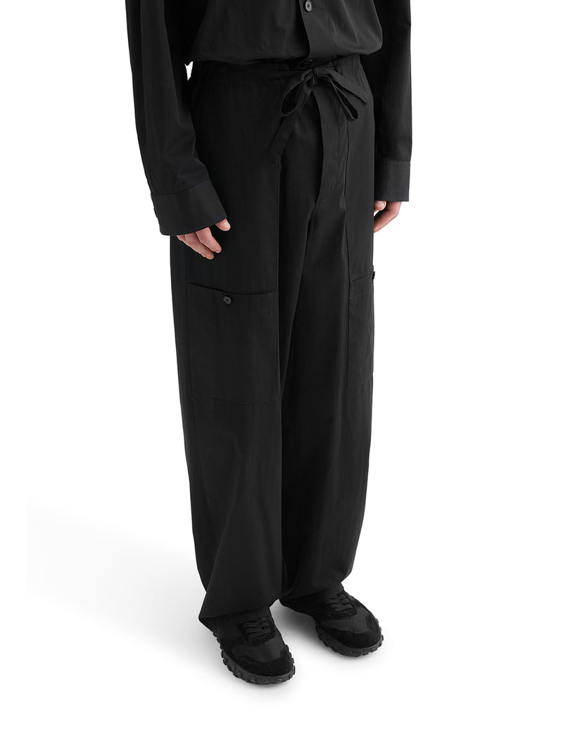 PANTALONI CARGO IN POPELINE DI COTONE