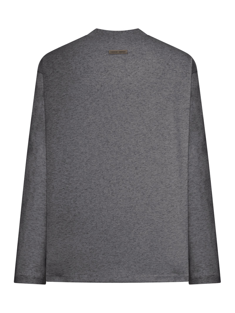 T-SHIRT GIROCOLLO A MANICHE LUNGHE IN COTONE