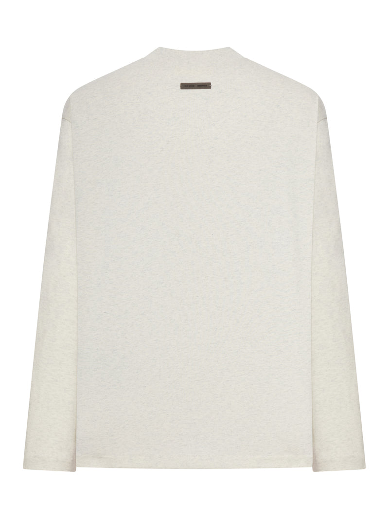 T-SHIRT GIROCOLLO A MANICHE LUNGHE IN COTONE