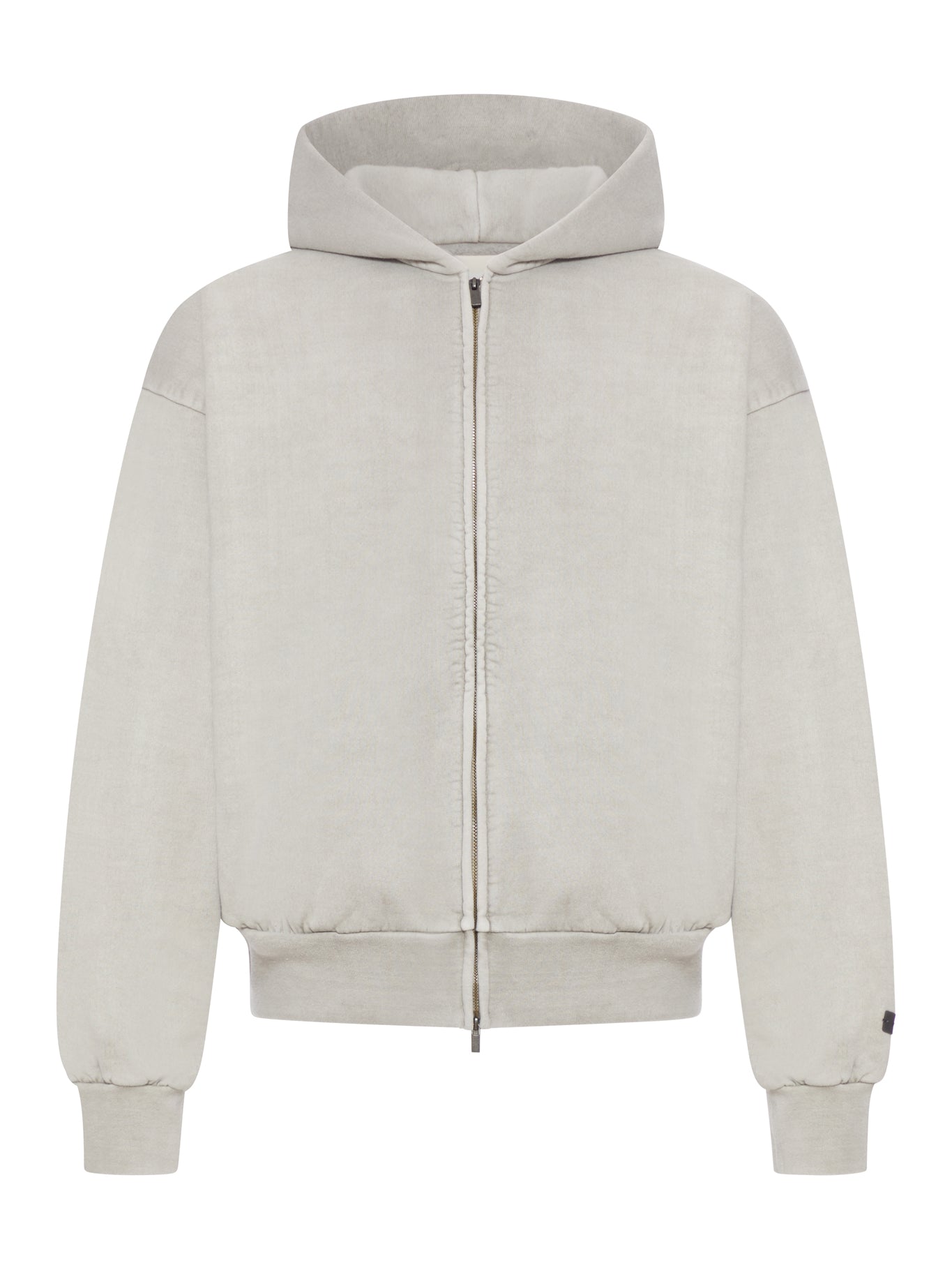 FELPA IN COTONE CON ZIP E CAPPUCCIO