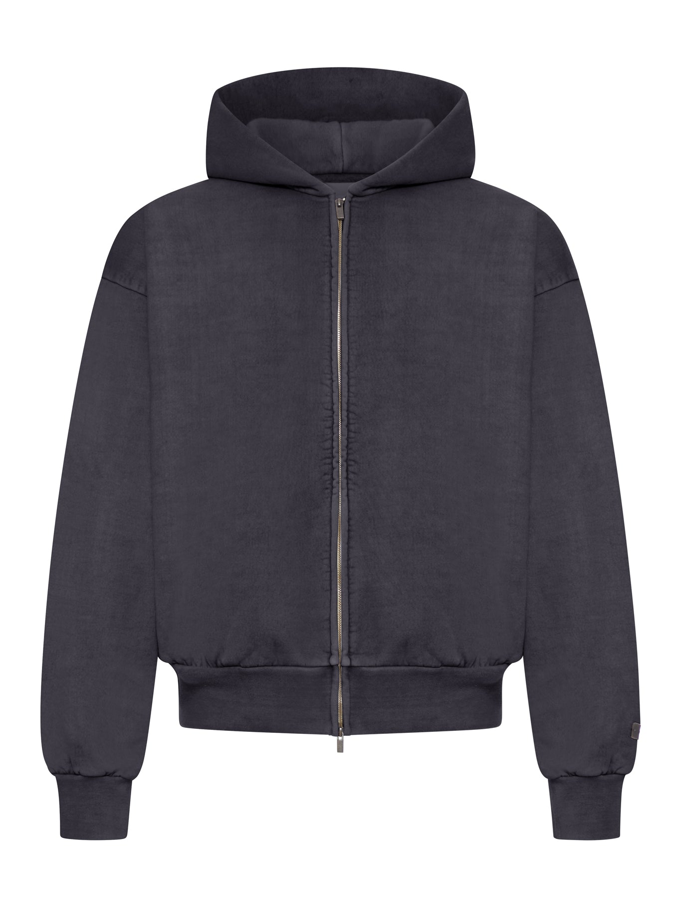 FELPA IN COTONE CON ZIP E CAPPUCCIO