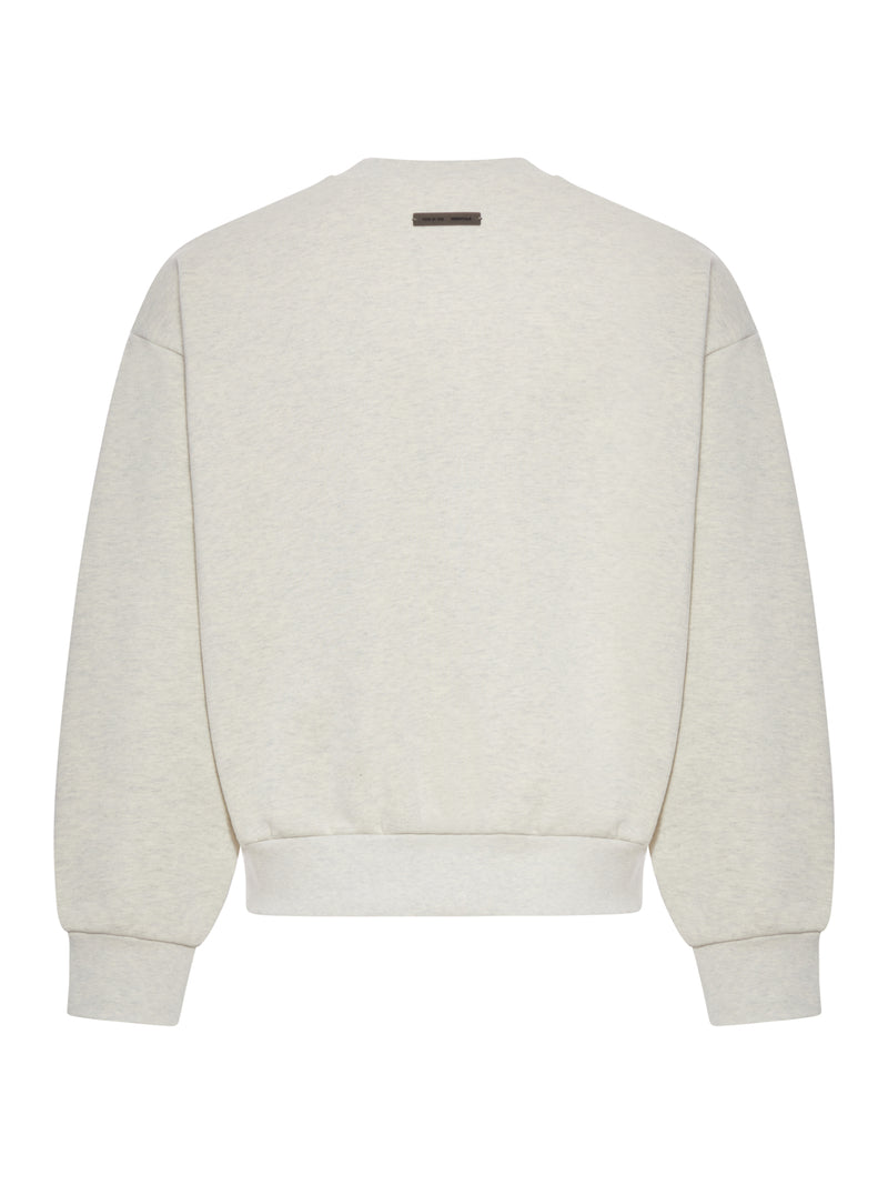 FELPA GIROCOLLO CON LOGO IN RILIEVO