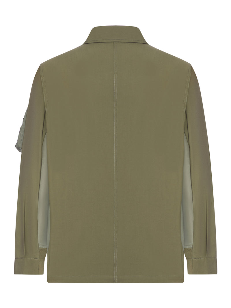 GIACCA IN COTONE CON DETTAGLI IN NYLON APPLICATI