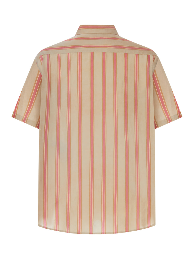 CHEMISE IN TWILL DI CUPRO A RIGHE