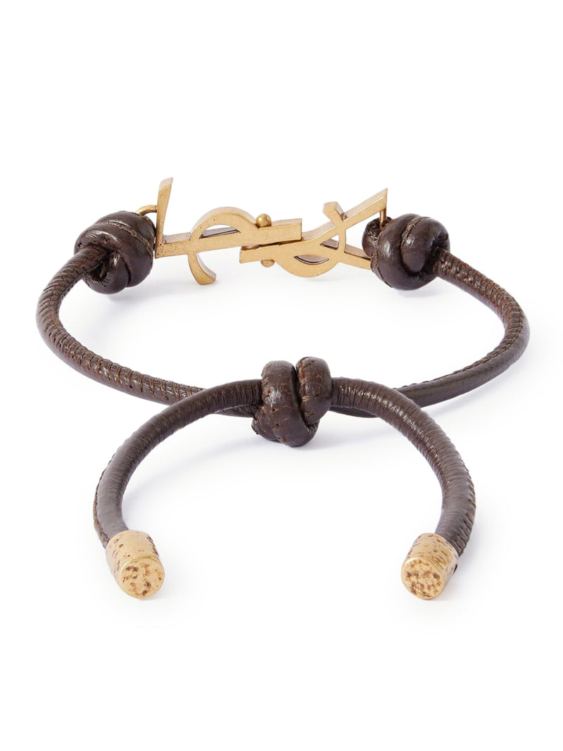 BRACCIALE IN NAPPA INTRECCIATA YSL