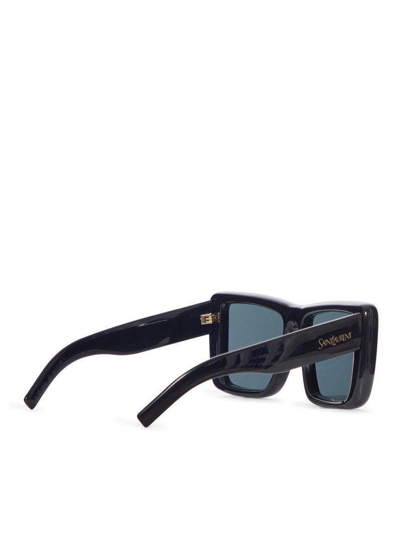 OCCHIALI DA SOLE QUADRATI TRASPARENTI CON MONTATURA OVERSIZE A INIEZIONE E LENTI IN NYLON