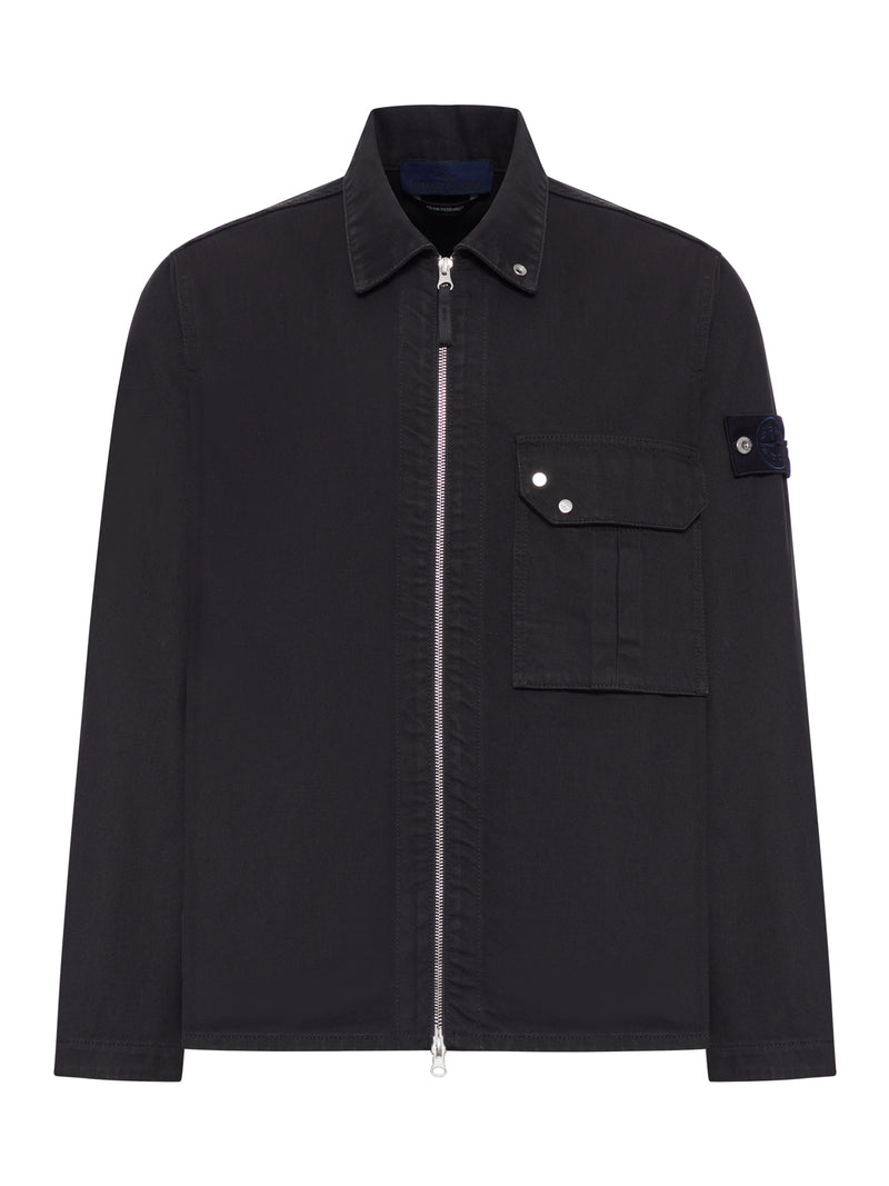 OVERSHIRT IN COTONE CON BADGE STONE ISLAND