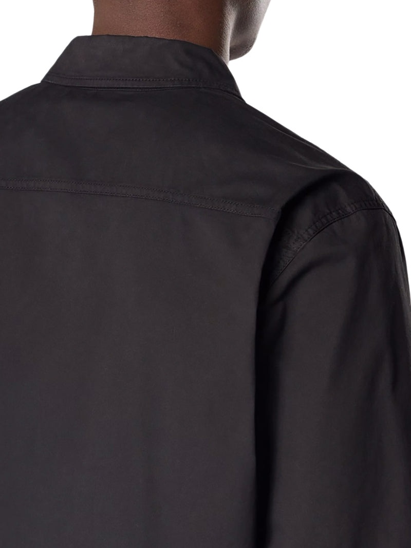 CAMICIA A MANICA CORTA IN TWILL DI COTONE BIOLOGICO STRETCH