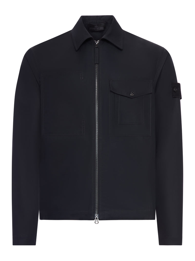 OVERSHIRT IN COTONE CON TASCA APPLICATA