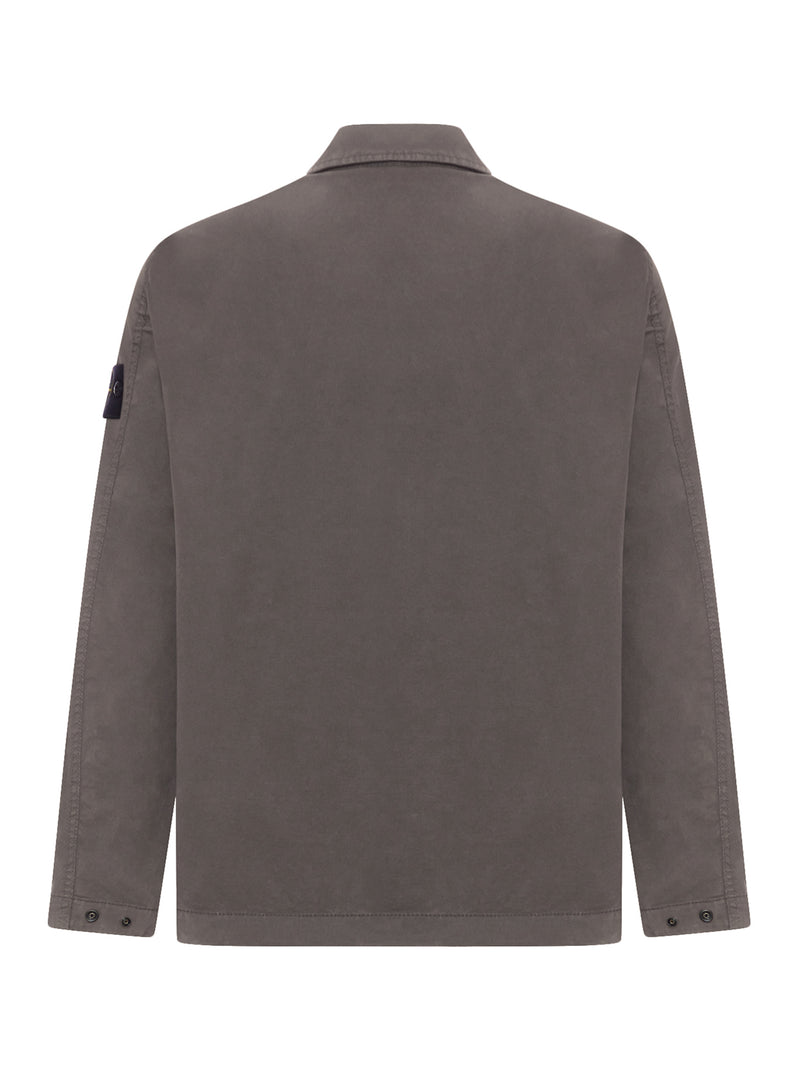 OVERSHIRT IN COTONE CON TASCA SUL PETTO E BADGE REMOVIBILE