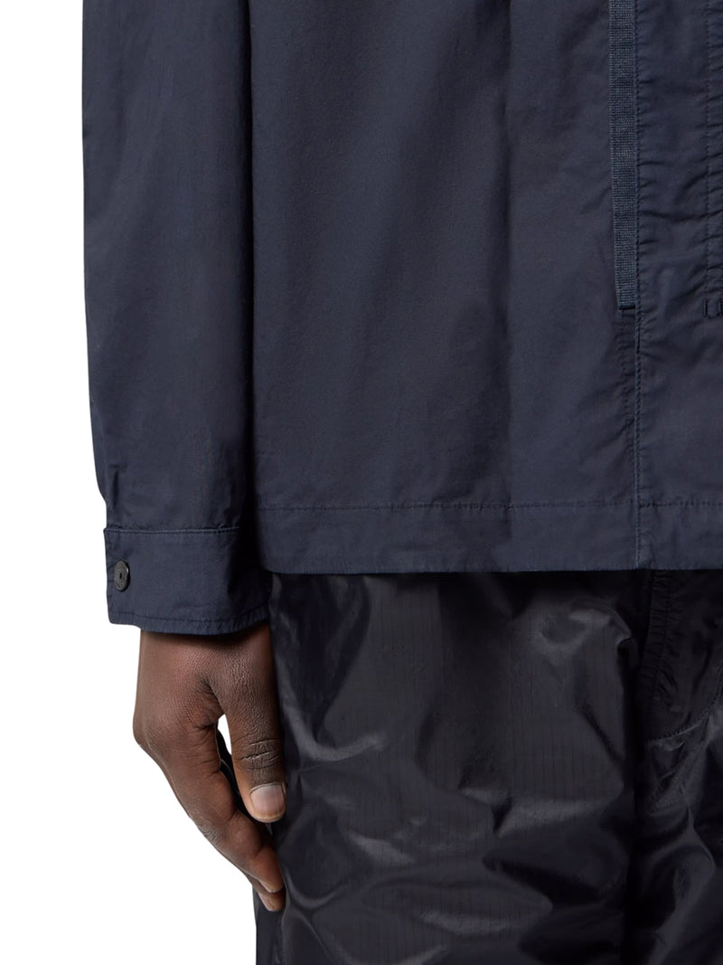 OVERSHIRT IN TELA DI COTONE STRETCH CON TASCA CON PATTA SUL PETTO