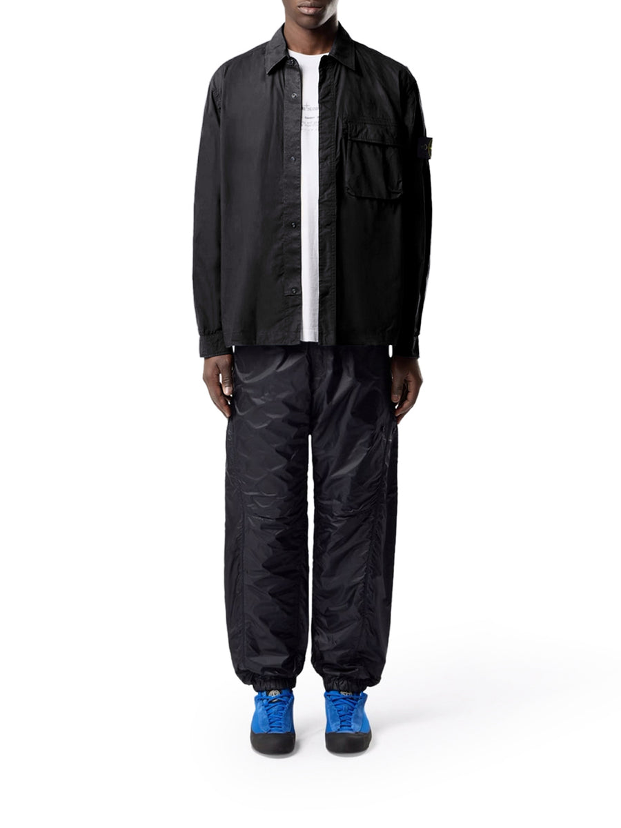 OVERSHIRT IN TELA DI COTONE STRETCH CON TASCA CON PATTA SUL PETTO