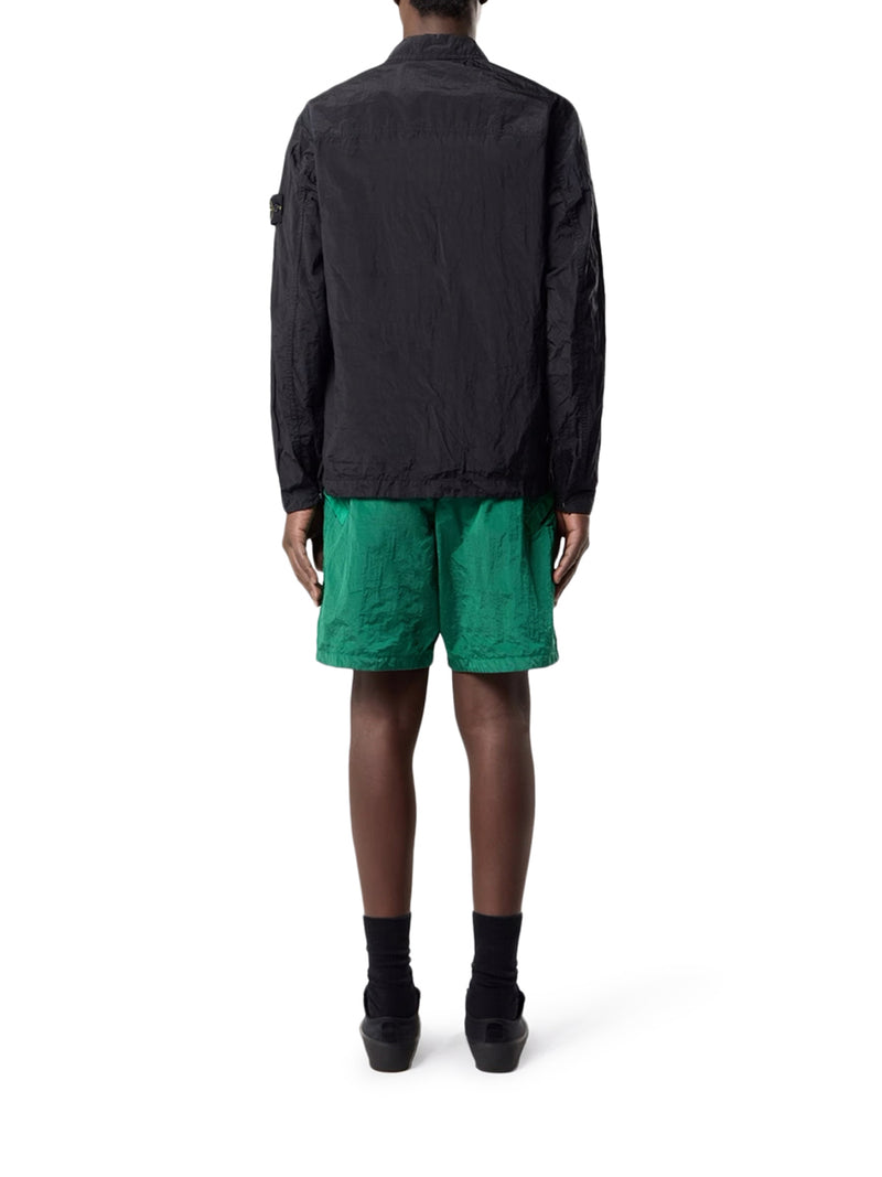 OVERSHIRT CON ZIP E BADGE SULLA MANICA