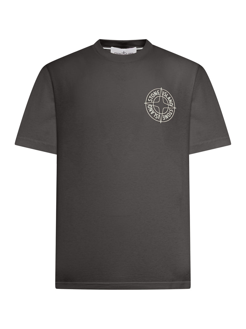 T-SHIRT GIROCOLLO IN COTONE CON STAMPA