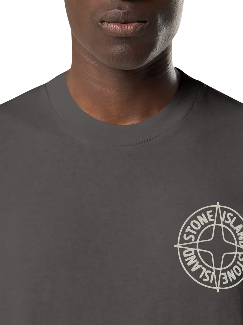 T-SHIRT GIROCOLLO IN COTONE CON STAMPA