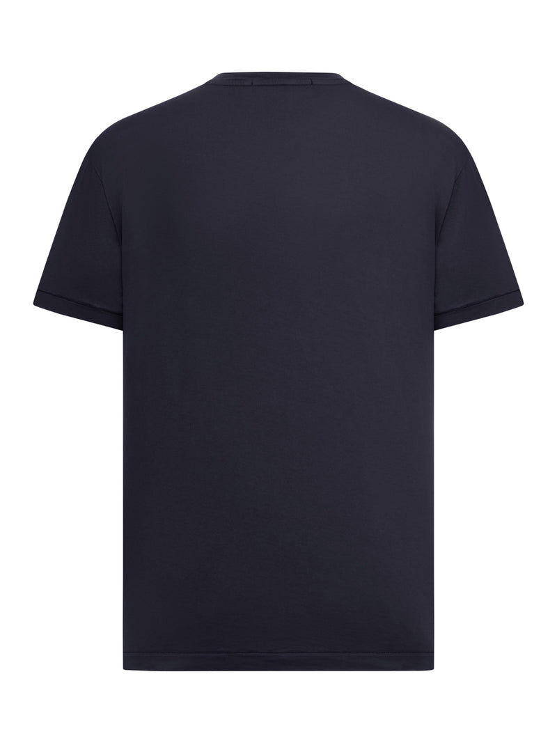 T-SHIRT A MANICA CORTA CON PATCH COMPASS BLU NAVY