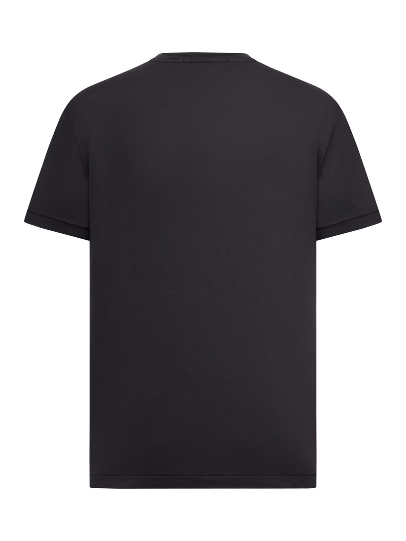 T-SHIRT A MANICA CORTA CON PATCH COMPASS NERO