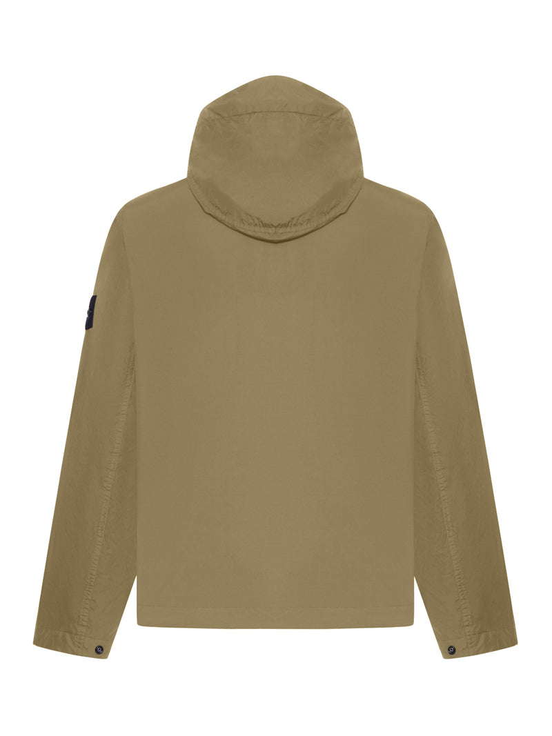 GIACCA IN TESSUTO TECNICO VERDE MILITARE CON LOGO COMPASS