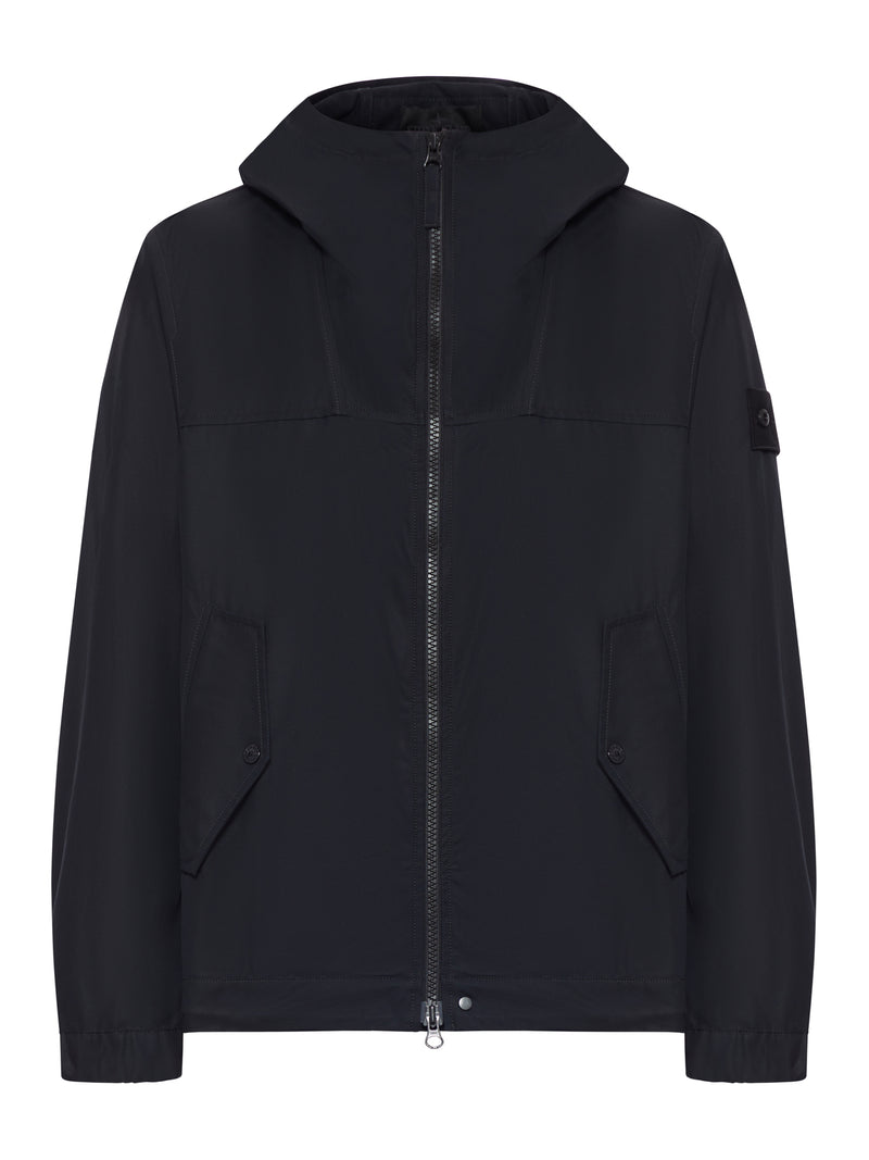 OVERSHIRT CON ZIP E CAPPUCCIO