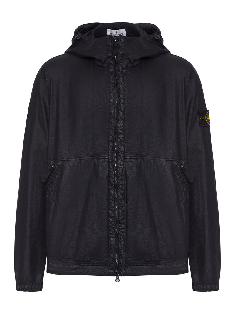 GIACCA IN TESSUTO TECNICO CON CAPPUCCIO E ZIP